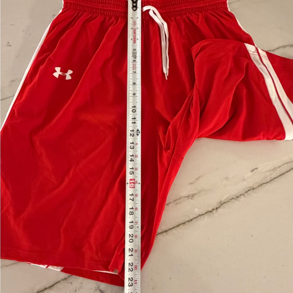 Under Armour Maryland Terrapins Terps Basketball Shorts Mens Large Red Player Is - Picture 7 of 8